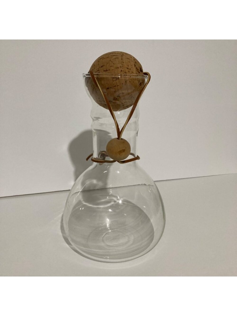 Vintage Pyrex Carafe with Ball Cork Stopper